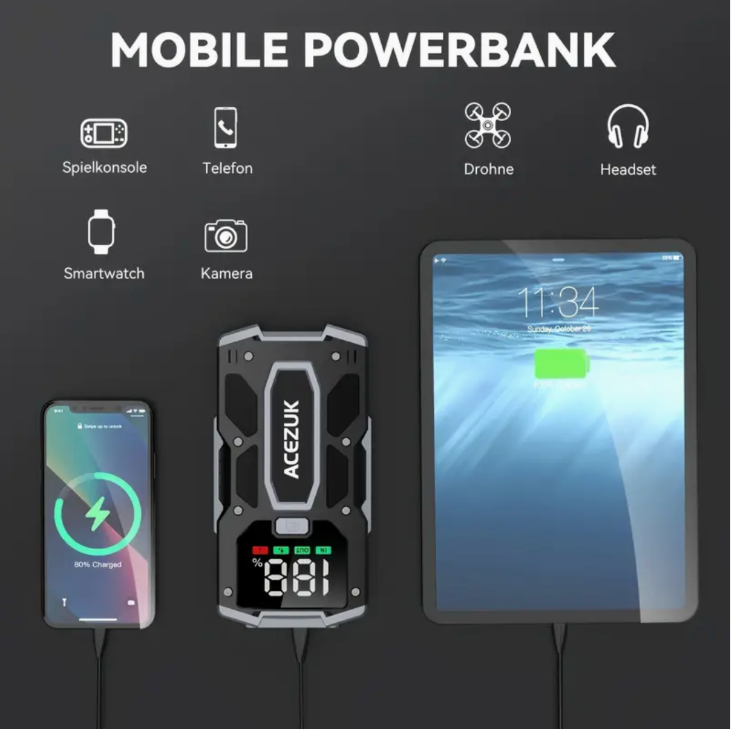 ACEZUK® - Mocny przenośny rozrusznik